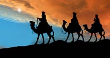 Wise men on the way to Bethlehem
