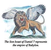The lion beast of Daniel 7 represents the empire of Babylon